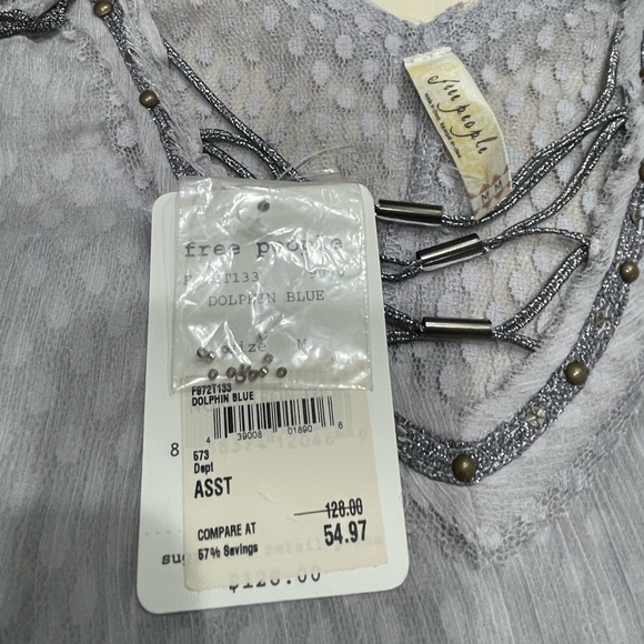 Free People Gray Camisole with Lace Accents - Picture 5 of 7